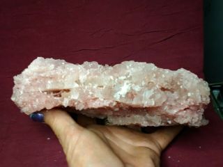 2 lb piece of Pink halite crystals,  salt mineral.  Searles Lake Ca.  H1905312 5
