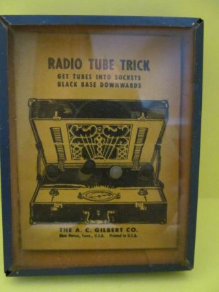 Vintage A.  C.  Gilbert Co.  Radio Tube Trick Pocket Game 1940 