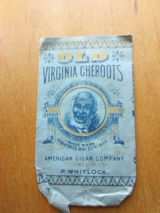 Old Virginia Cheroots Cigar Wrapper Tobacco Black Americana Uncle Remus