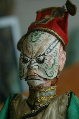 Antique Signed Handmade Chinese Asian Theater Opera Doll Puppet 17 "