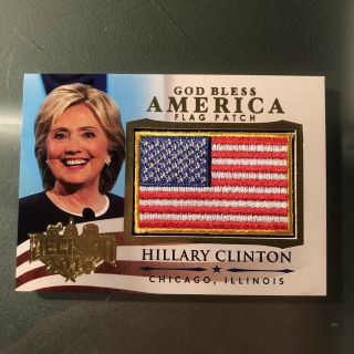 Hillary Clinton Gold Foil Decision 2016 Trading Card Gba8 Patch