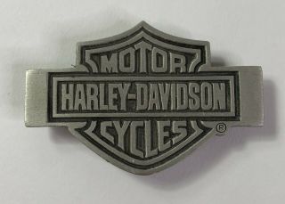 Harley Davidson Motor Cycles 2 " Silver Money Clip Holder