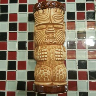 Vtg Otagiri Hawaiian Islander Peanut Polynesian Tiki Mug Cup Glass Omc Japan