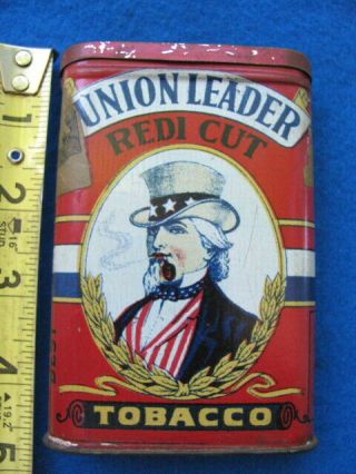 Vintage Union Leader Redi Cut Tobacco Tin,  Series Of 1917 Stamp