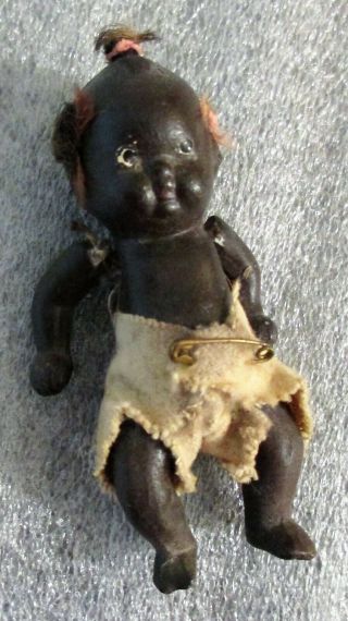 VINTAGE BLACK AMERICANA BABY DOLL BISQUE JOINTED 2