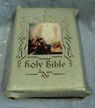 Vtg 1958 The Holy Bible The Catholic Press - Illustrated - Rev.  John O 