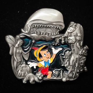 Wdi D23 Le 300 Pinocchio Blue Fairy Figaro Stained Glass Disney Imagineering Pin