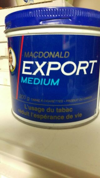 Macdonald Export Medium Blue Cigarette Tobacco Tin