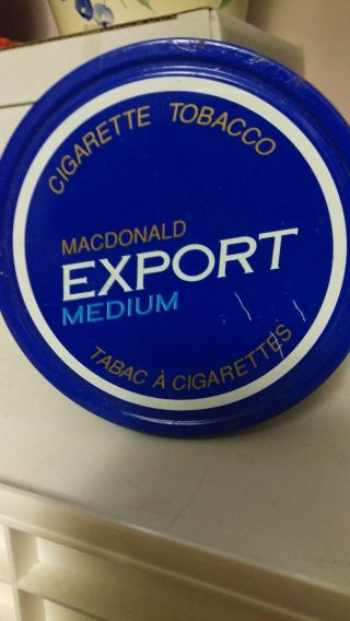 MacDonald Export Medium Blue Cigarette Tobacco Tin 2