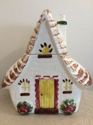 Vintage Sierra Vista Cookie Jar Cottage Gingerbread House 1950 