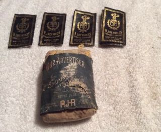Antique Our Advertiser Smoking Tobacco Bag 40s Papers Old Advertising
