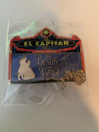 Disney Pin Dssh Dsf Marquee El Capitan - Beauty And The Beast Live Action Belle