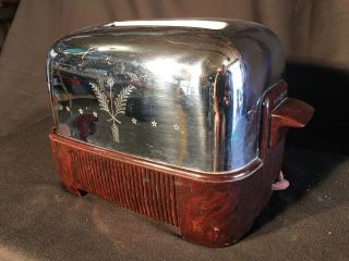 Vintage General Electric Bakelite And Chrome Toaster No.  159t77