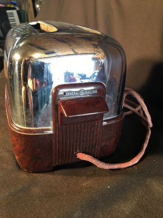 Vintage General Electric Bakelite and Chrome Toaster no.  159T77 2
