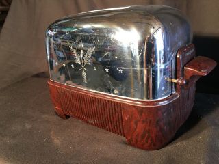 Vintage General Electric Bakelite and Chrome Toaster no.  159T77 4
