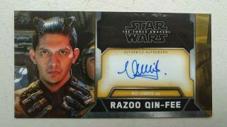 Iko Uwais 2017 Topps Star Wars Force Awakens 3d Widevision Auto Card