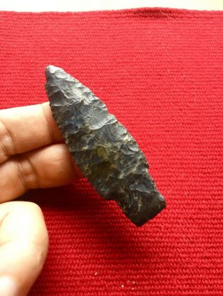 Indian Artifacts / Fine Ohio Stemmed Lancelot Spear Point/ Authentic Arrowheads