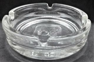 Vintage Round Glass Playboy Club Ashtray with Embossed Bunny - 3