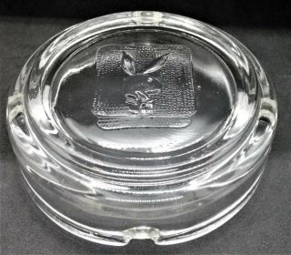 Vintage Round Glass Playboy Club Ashtray with Embossed Bunny - 5
