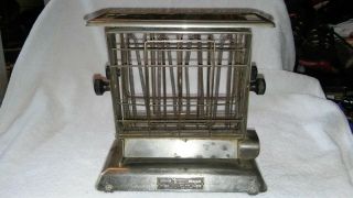 Antique Manning Bowman Co.  Reversible Flip Toaster No Rust No Cord Solid Piece