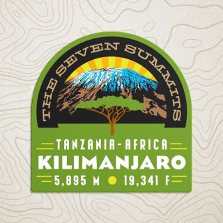 Mt.  Kilimanjaro Seven Summits Decal Sticker