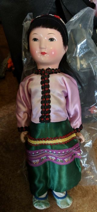 Rare 12” Vintage Chinese Folk Doll