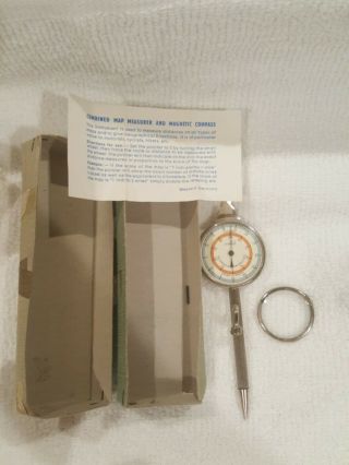 Vintage Hoffritz Compass - Map Converter - Lead Pencil - Made In Germany - Box