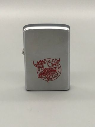Zippo Lighter P.  A.  P.  Loyal Order Of Moose - Great Looking Lighter