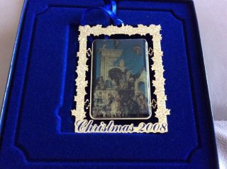 2008 White House Christmas Ornament The Creche 24kt Gold Finished Handmade Whgs