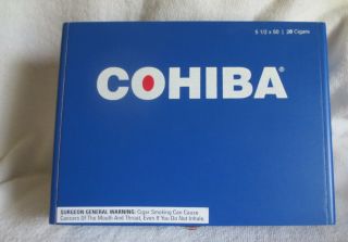 Cohiba Blue Clasico 5 1/2 X 50 Wood Cigar Box -