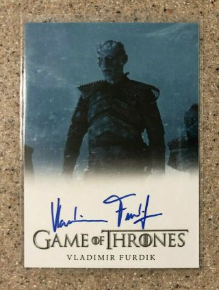 Game Of Thrones Season 6 Vladimir Furdik As Night King Auto Autograph Card Full