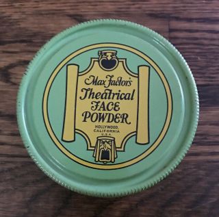 Vintage Max Factor’s Theatrical Face Powder Tin