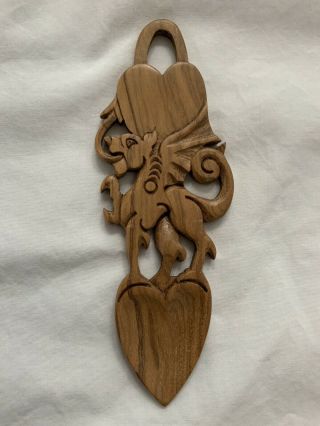 Wooden Welsh Love Spoon