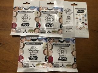 Disney Tsum Tsum - Star Wars Series 3 5 Packs 5 - Pin Mystery Pack Pins