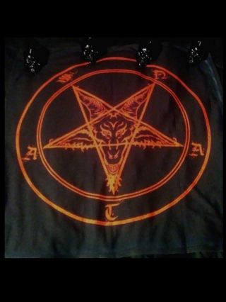 Red Satan Altar Cloth - Satanic Ritual - Satanism & Occult Satanic Witchcraft