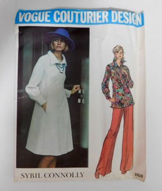 Vogue Couturier Design 2828 Sybil Connolly Dress Size 18 Vintage 1970s Uncut