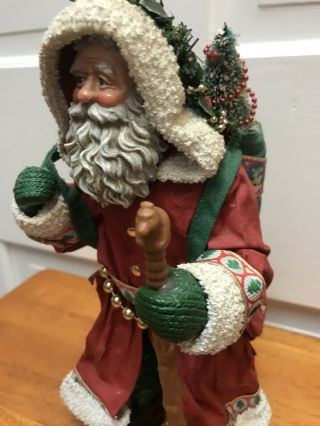 Christmas Santa By Clothtique Stands At 10.  25 inches (Peace on Earth) 15009 3