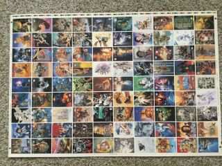 Star Wars Topps Galaxy Two Trading Cards Uncut Sheet Empire Strikes Back Jedi