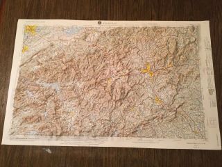 Hubbard Scientific Inc Raised Relief Map Knoxville,  Tenn.  1972