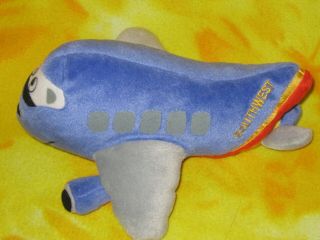 Southwest Airlines Plush Plane 2001 Stuffed Toy Airplane 9 " Advertising Mascot