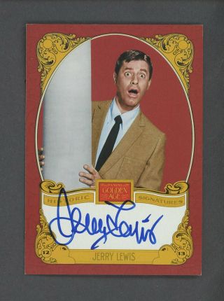 2013 Panini Golden Age Historic Signature Actor Jerry Lewis On Card Auto