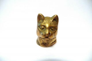 Thimble Guild 6/87 Felix Morel Sculpted Brass " Cat 