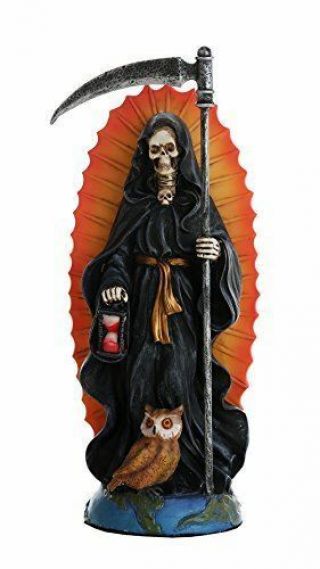 Santa Muerte Saint Of Holy Death Standing Religious Statue 7.  25 Inch Black Magic
