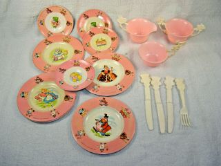 Walt Disney Tin Litho Alice In Wonderland Tea Set 18pcs