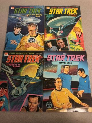 1978 Whitman Star Trek Coloring Books Rescue At Raylo Planet Ecnals Dilemma More