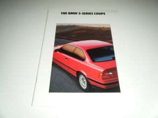 Vintage 1992 Bmw 3 - Series Coupe Car Dealers Sales Brochure