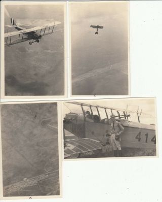 Usa Air Force Military Bi - Plane Vintage Photographs