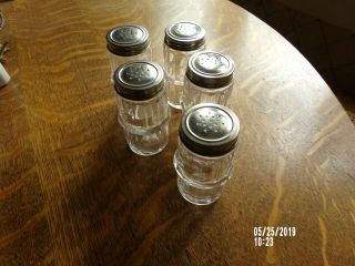5 Hoosier Sellers Cabinet Spice Jars.
