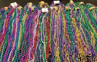 72 Authentic Orleans Carnival Parade Throws Mardi Gras Beads Necklaces 6 Doz
