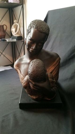 AUSTIN SCULPTURE / AFRICAN AMERICAN BY ECILA / Treasured Moment Mother Child 3